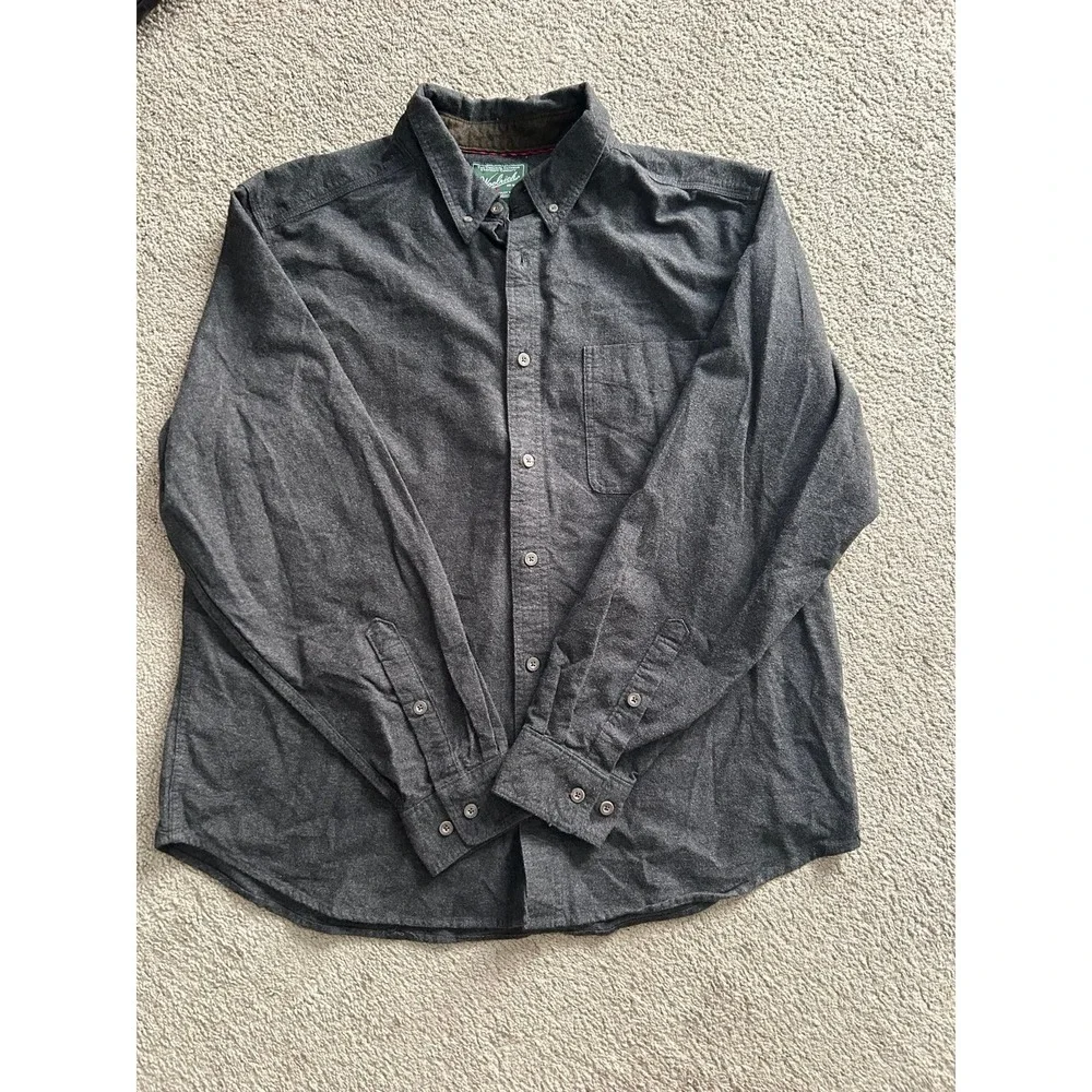 Woolrich Men's XL Sportsman Chamo Long Sleeve Button‎ Down Gray Outdoor Work